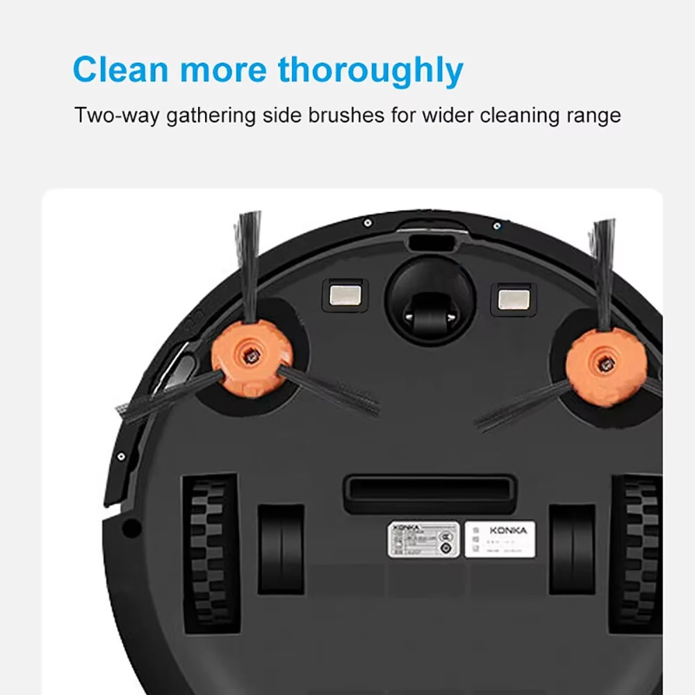 (image for) KONKA 3 In 1 1000pa Household Smart Sweeping And Mopping Vacuum Cleaner With 400ml Dustbin Capacity Automatic Charging for Home Office